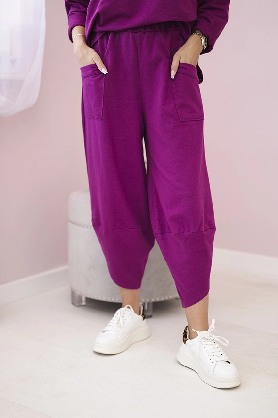 30365_4 Medvilninių marškinių kelnių slyva - Image 4