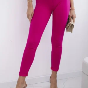 Medvilninės kelnės su cirkoniais ant galinių kišenių