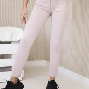 Medvilninės kelnės su kišenėmis nugaroje tamsiai