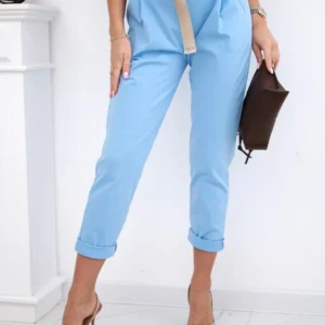 Punto kelnės su diržu