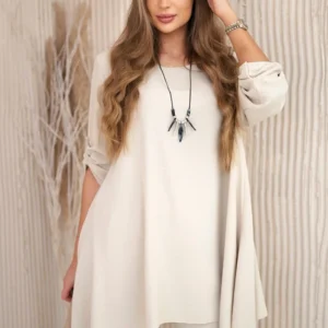 Palaidinės + kelnės su pakabuku tamsiai smėlio