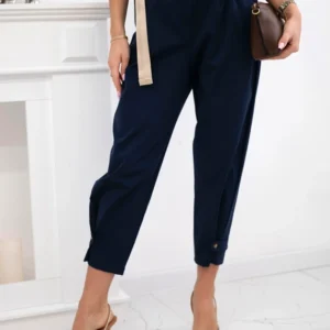 Summer Punto kelnės su kojų užsegimu Tamsiai