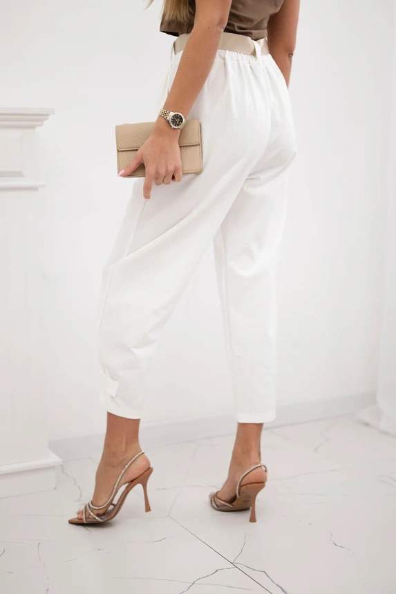 30965_2 Summer Punto kelnės su kojų užsegimu ecru - Image 3