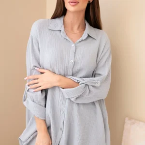 Medvilniniai muslino marškiniai Plus Size