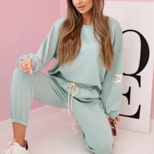 Viskozės sportinės + kelnės tamsios