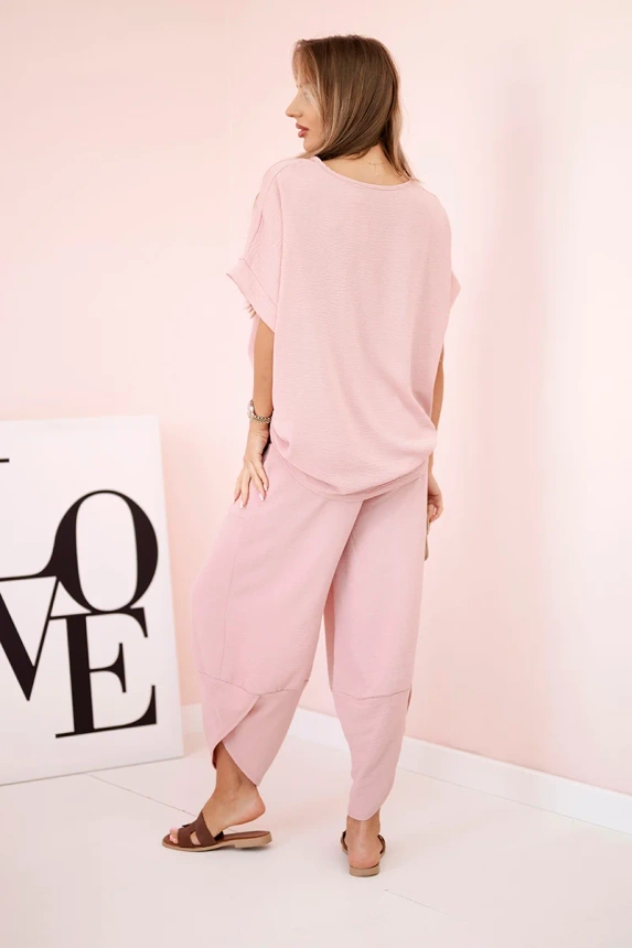 31367_2 Viskozės palaidinės ir kelnių tamsiai miltelių - Image 3