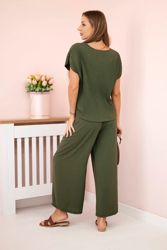 31425_3 Viskozės klostuota palaidinė + kelnės - Image 3