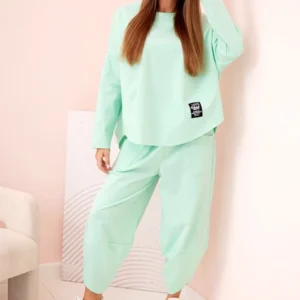 Naujų punto džemperių kelnių lengvas