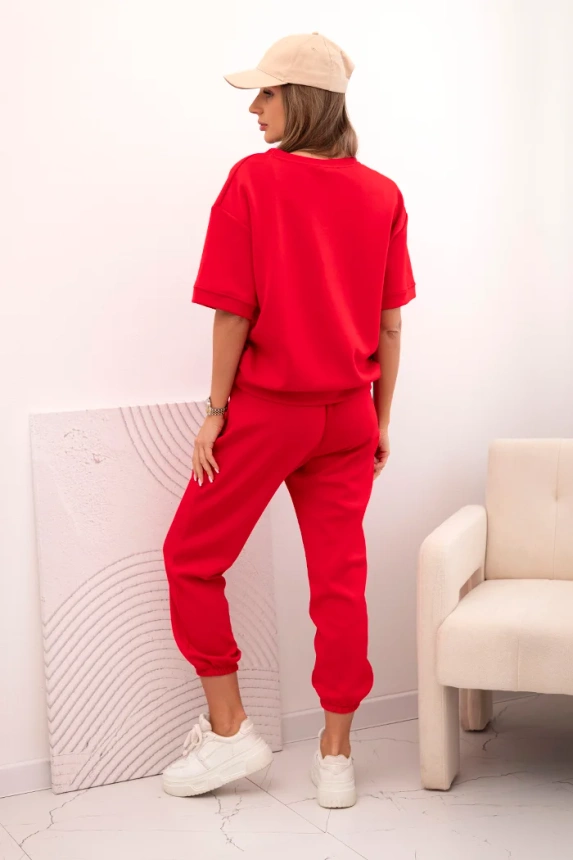 32129_2 Moteriškas viskozės trumpomis rankovėmis ir kelnėmis - Image 3