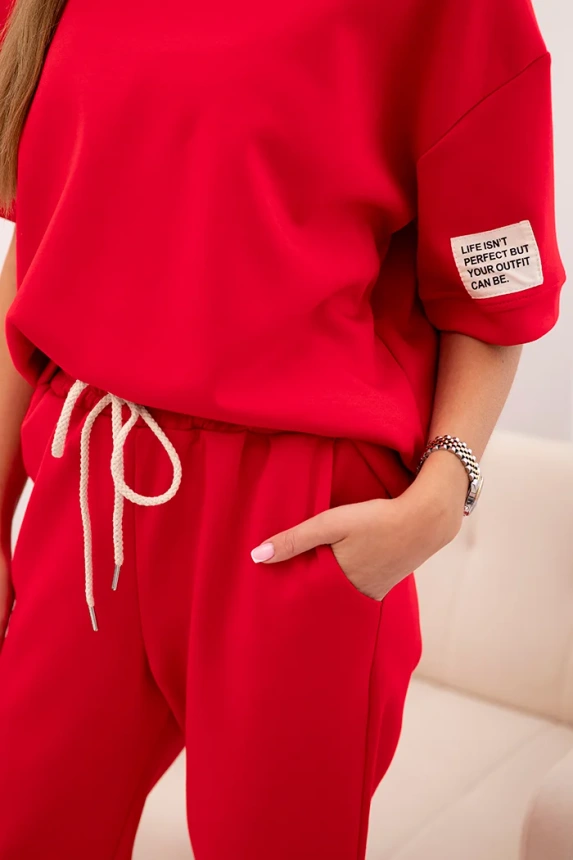 32129_4 Moteriškas viskozės trumpomis rankovėmis ir kelnėmis - Image 4