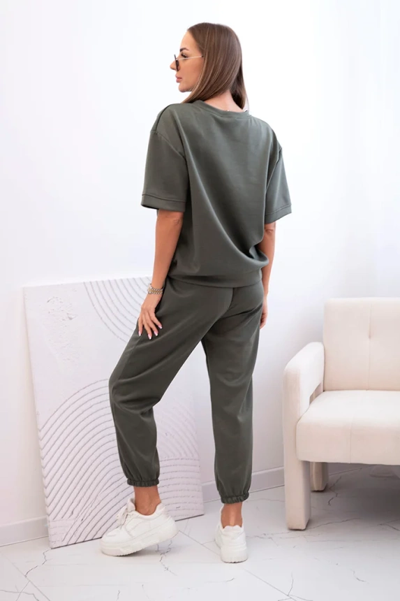 32131_2 Moteriškas viskozės trumpomis rankovėmis ir kelnėmis - Image 3