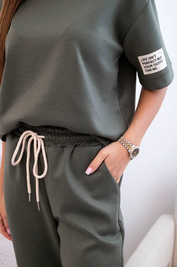 32131_3 Moteriškas viskozės trumpomis rankovėmis ir kelnėmis - Image 4