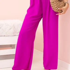 Kelnės plačioms kojoms tamsiai