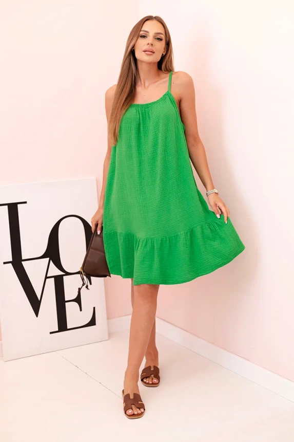 32178_1 Moteriška muslino suknelė su dirželiais ir maivymasis - Image 2