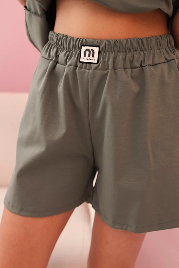 32328_3 Moteriškas su maivymasis – palaidinė trumpomis rankovėmis ir šortai su elastine juostele - Image 3