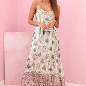 Moteriška suknelė su dirželiais iš lengvos viskozės