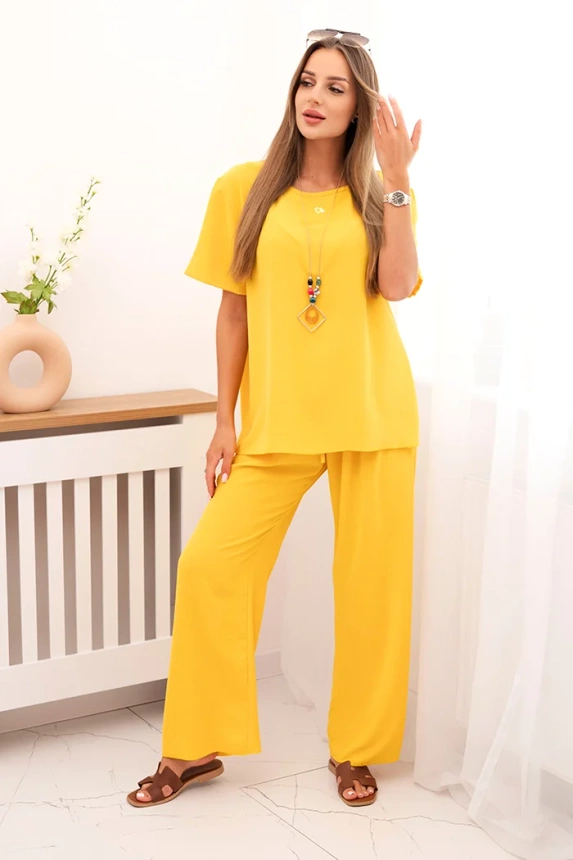 32477_1 Moteriškas su laisva palaidine ir plačiomis kelnėmis - Image 2