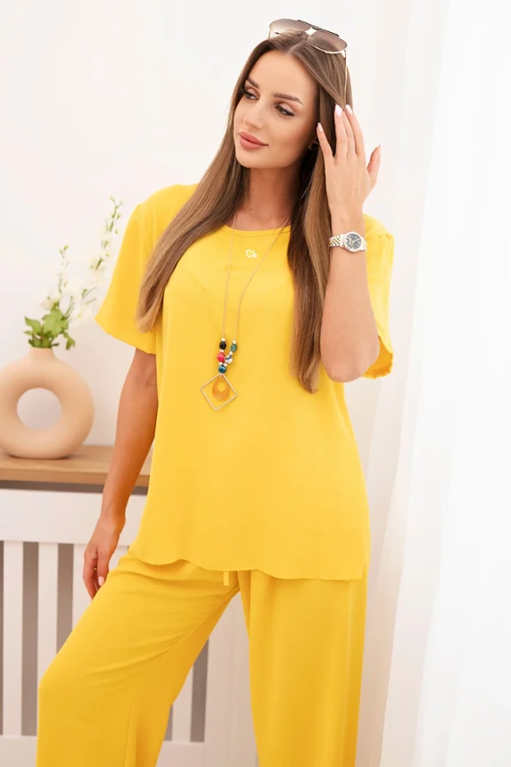 32477_2 Moteriškas su laisva palaidine ir plačiomis kelnėmis