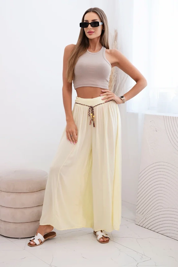 32503_1 Moteriškos plačios kojos viskozės kelnės - Image 2