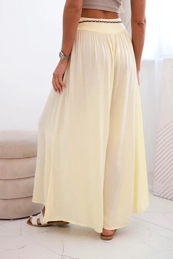 32503_3 Moteriškos plačios kojos viskozės kelnės - Image 4