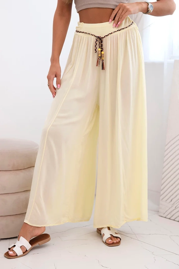 32503_4 Moteriškos plačios kojos viskozės kelnės