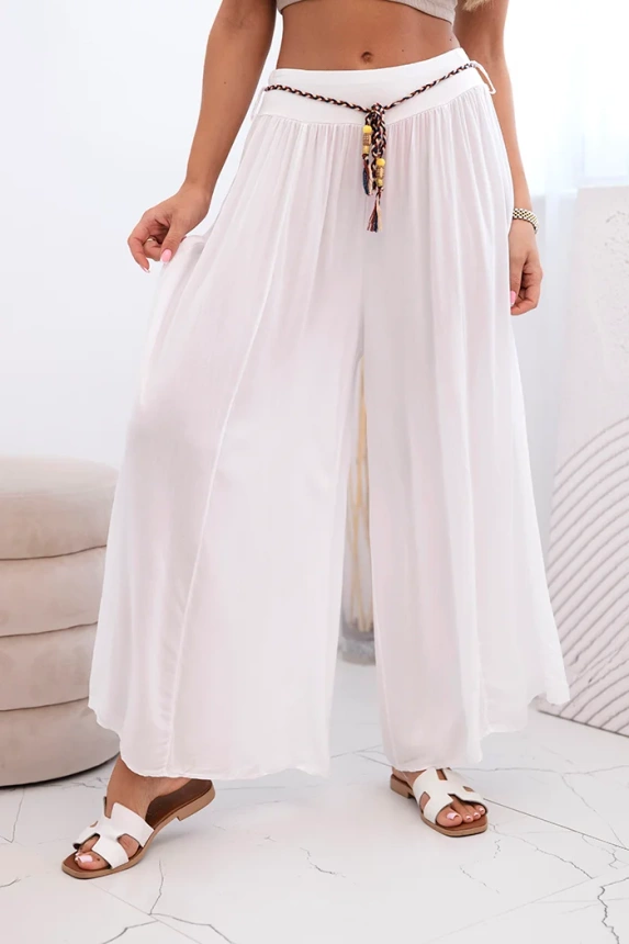 32504_2 Moteriškos plačios kojos viskozės kelnės