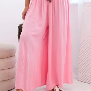 Moteriškos plačios kojos viskozės kelnės saldainiai