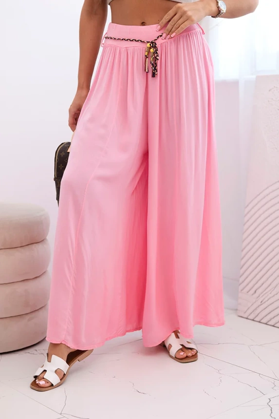 32508_3 Moteriškos plačios kojos viskozės kelnės saldainiai