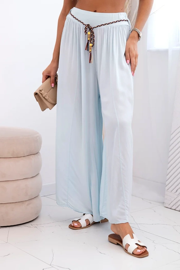 32509_3 Moteriškos plačios kojos viskozės kelnės