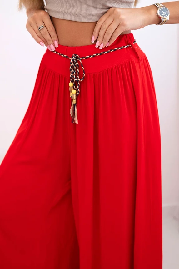 32510_4 Moteriškos plačios kojos viskozės kelnės - Image 4