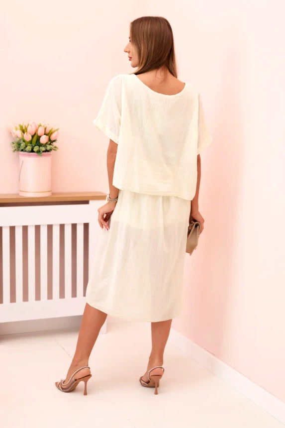 32530_2 Moteriška medvilninė suknelė su laisvu prigludimu - Image 3