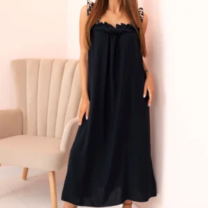 Moteriška suknelė su leopardo rašto dirželiais tamsiai