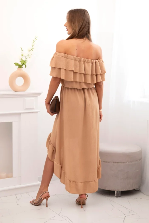 32620_2 Moteriška suknelė nuo pečių su ilgesne nugara kupranugaris - Image 3