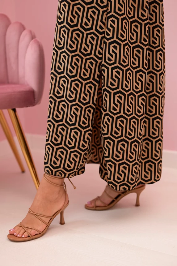 32706_4 Moteriška suknelė su dirželiais su šešiakampiu modeliu kupranugaris - Image 4