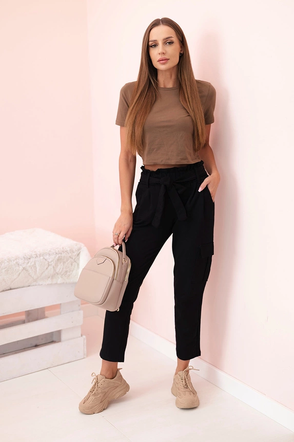 32741_2 Moteriškos krovininės kelnės aukštu liemeniu - Image 2