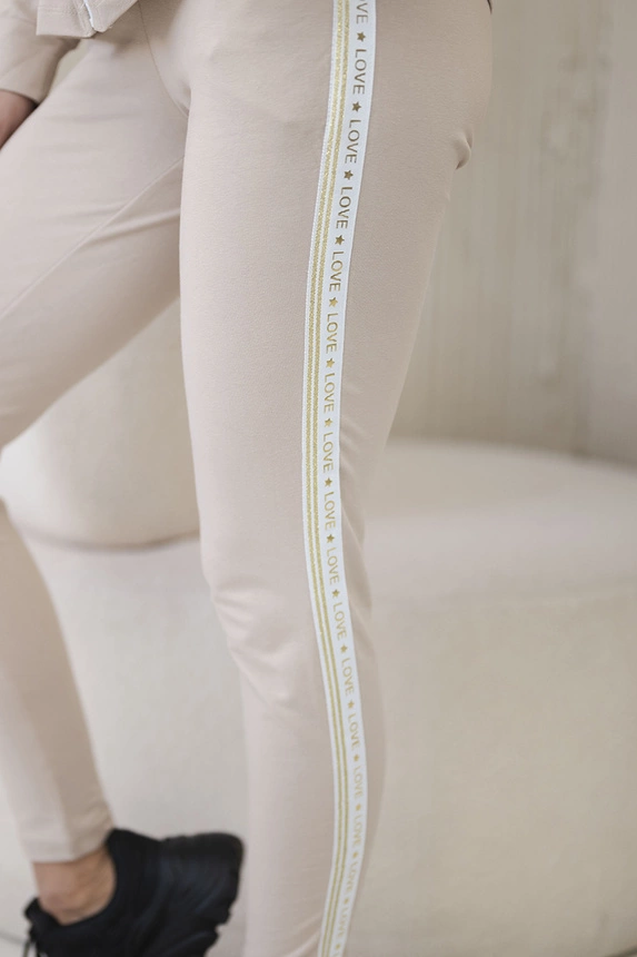 32832_4 Moteriškas medvilnės su juostele ir valais smėlio - Image 4