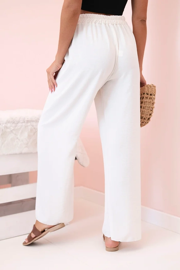 32905_3 Kelnės plačioms kojoms šviesiai smėlio - Image 4