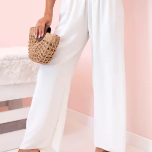 Kelnės plačioms kojoms šviesiai smėlio