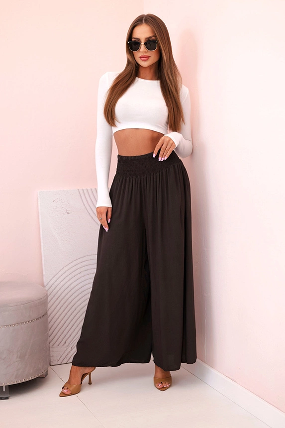 32912_1 Moteriškos viskozės kelnės su elastine juosmens juosta