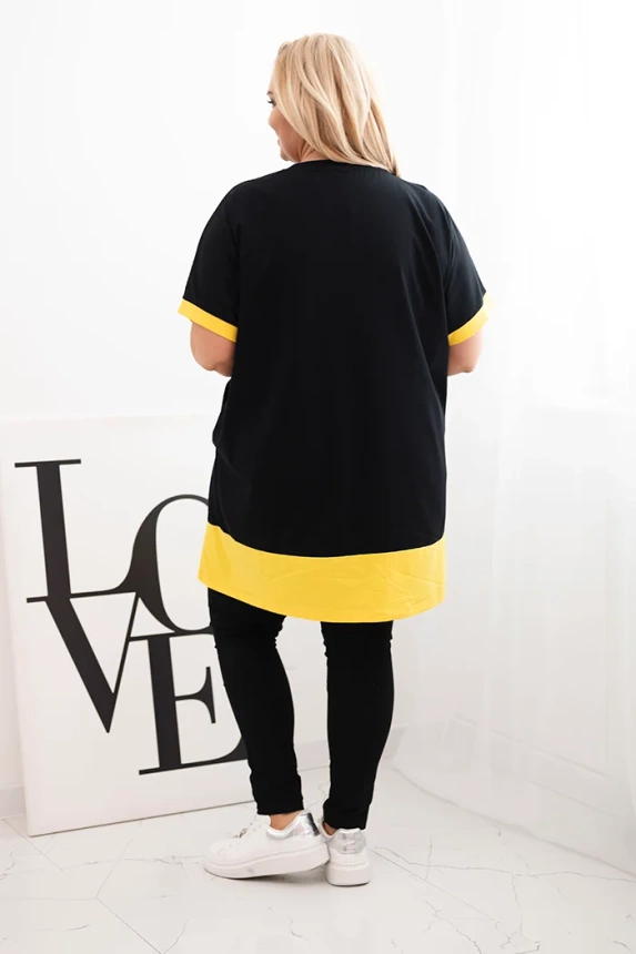 33011_2 Moteriška Plus Size tunika su gėlių raštu ir dekoratyviniais perliukais - Image 3