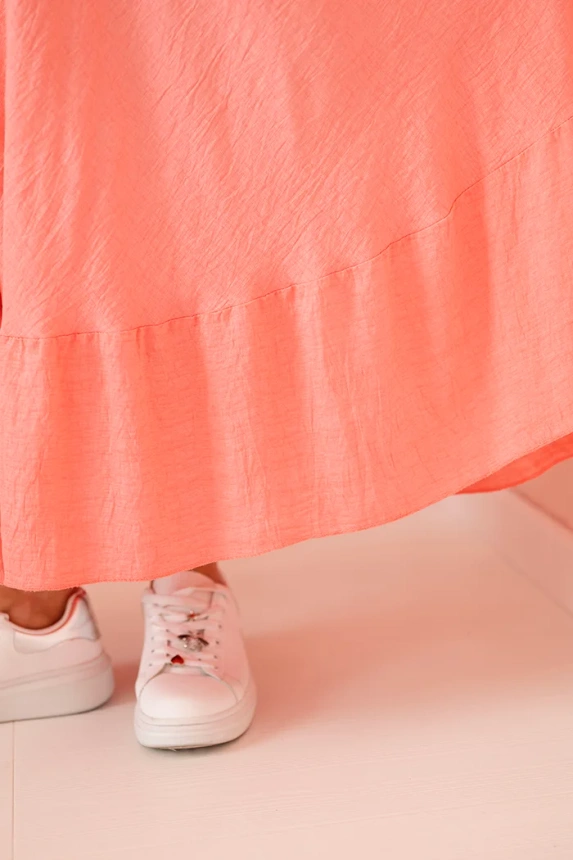 33232_3 Moteriška Plus Size suknelė trumpomis rankovėmis ir raukiniais iš lengvos viskozės - Image 4