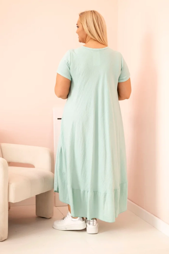 33236_2 Moteriška Plus Size viskozinė suknelė su abstrakčiu raštu - Image 3