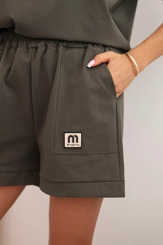 33325_4 Moteriškas punto su trumpomis rankovėmis ir laisvais šortais - Image 4