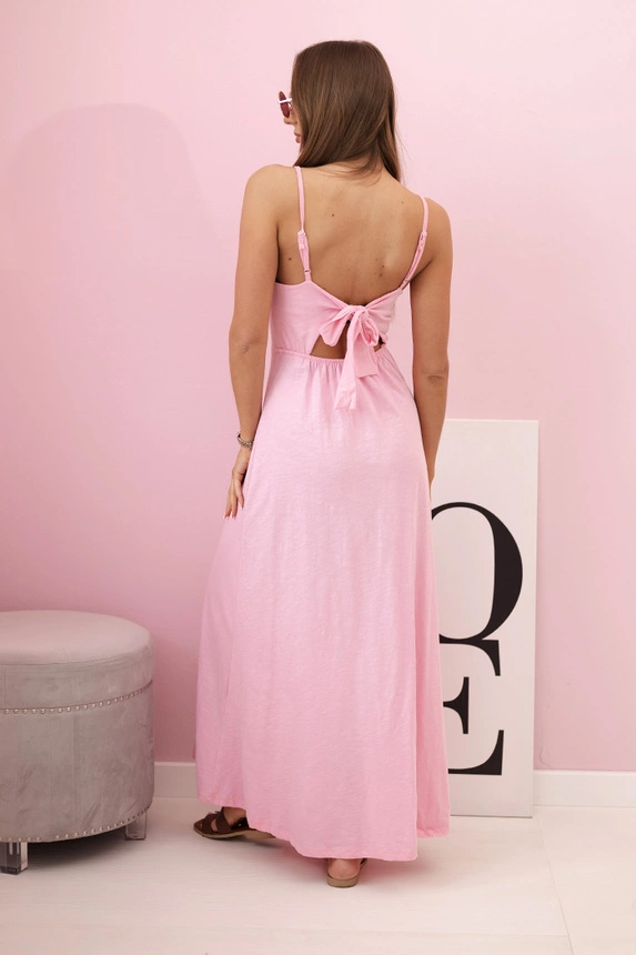 33376_2 Moteriška suknelė su petnešėlėmis ir platėjančiu apačia šviesiai - Image 3