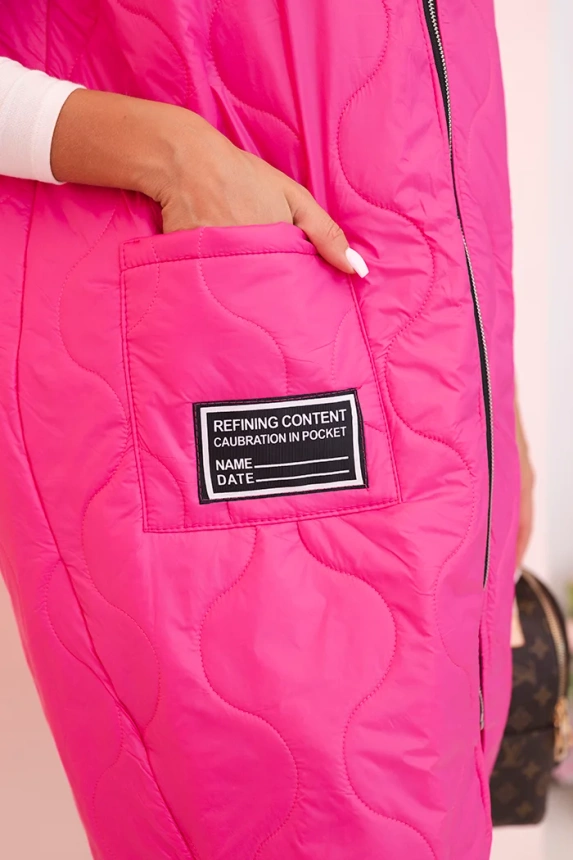 33702_4 Pikota moteriška liemenė Plus Size su gobtuvu, užsegama užtrauktuku - Image 4