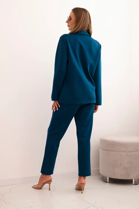 34041_2 Moteriškas su viskoze, dekoracijomis ir elastinėmis kelnėmis jūrinis - Image 3