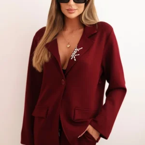 Moteriškas su viskoze, dekoracijomis ir elastinėmis kelnėmis