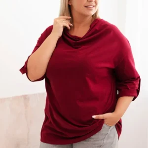 Moteriška Plus Size marškinėliai su medvilne laisvo kirpimo vandens iškirpte