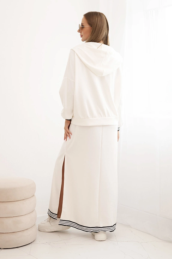 34286_2 Moteriškas su viskoze, su atsegama palaidine ir ilga suknele ecru - Image 2