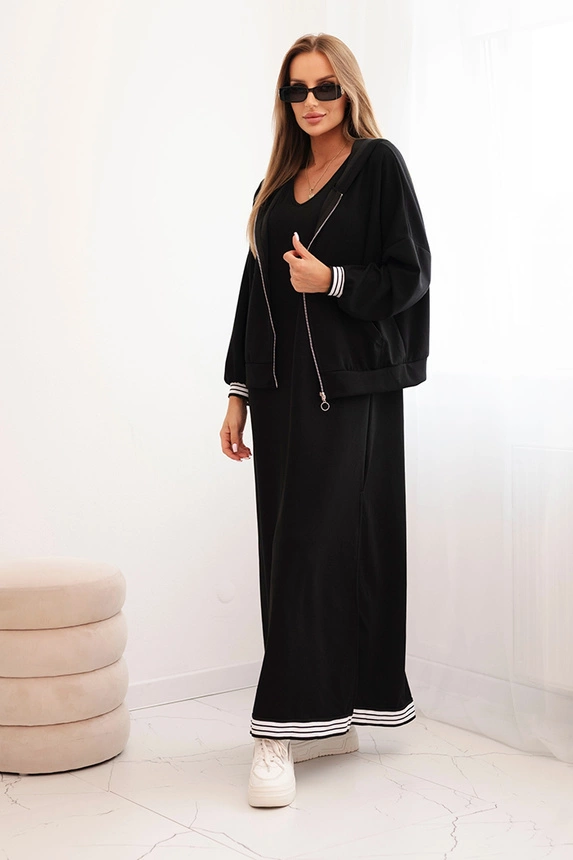 34287_1 Moteriškas su viskoze, su atsegama palaidine ir ilga suknele